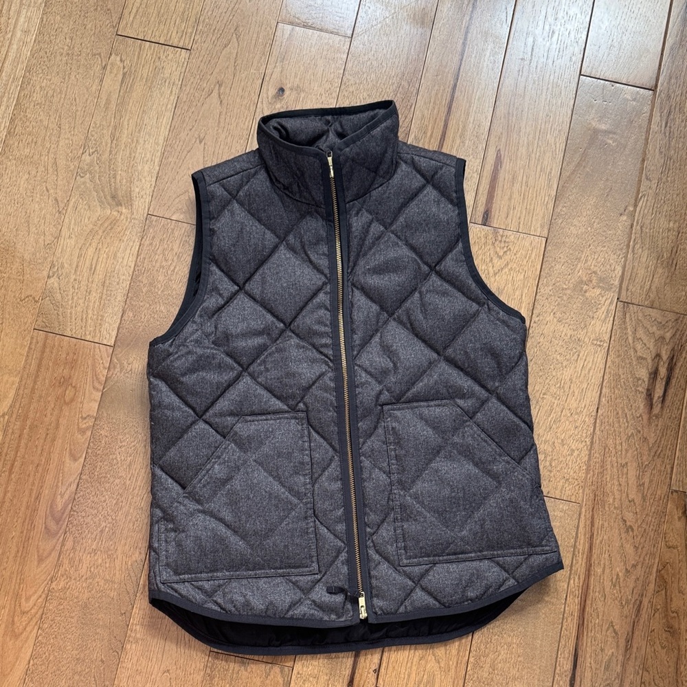 J. Crew Factory Gray Quilted Vest